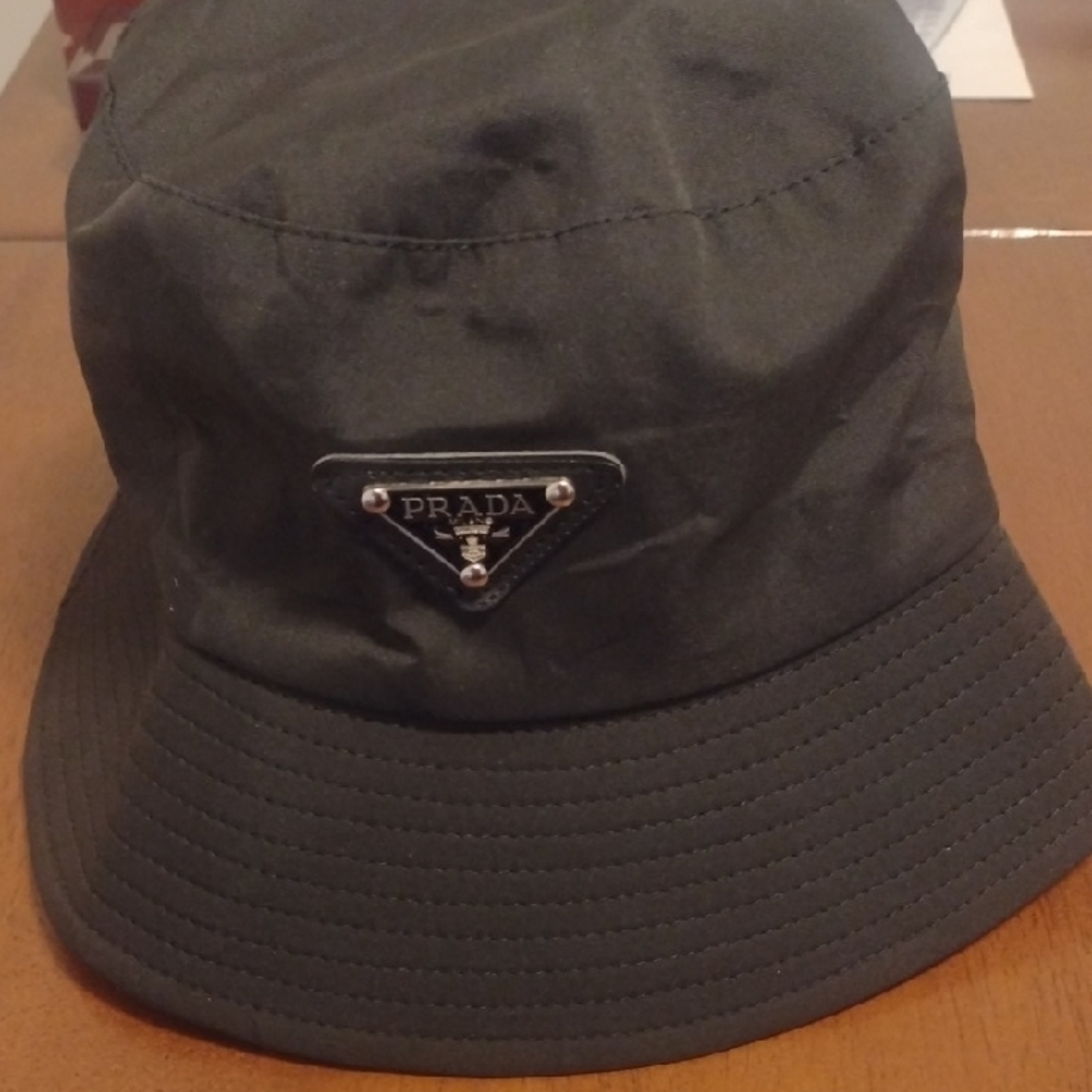 Prada Charcoal Bucket Hat
